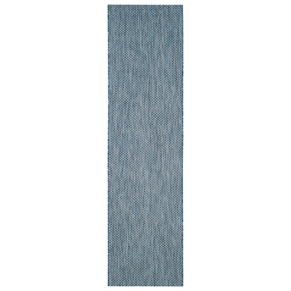 2'3in x 12' Cherwell Runner Outdoor Rug Navy/Gray - Safavieh