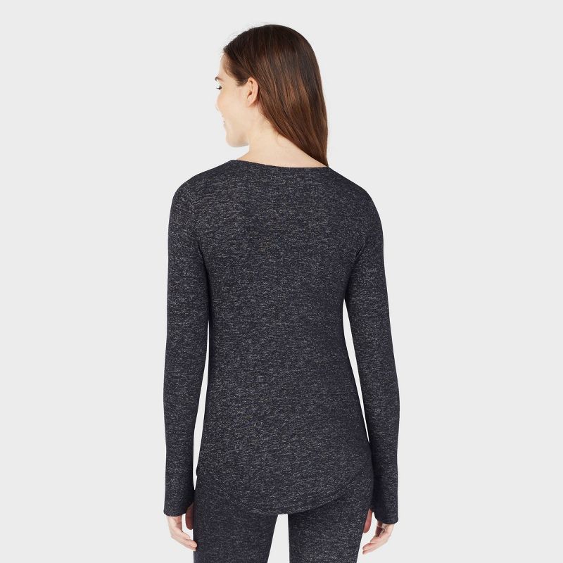 Warm Essentials by Cuddl Duds Women's Sweater Knit Thermal Crewneck Top, 3 of 6