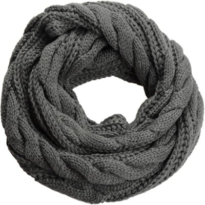 Zuppad Womens Thick Ribbed Knit Winter Infinity Circle Loop Scarf