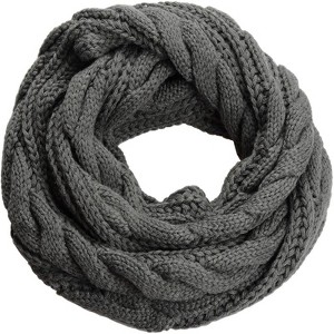 Zuppad Womens Thick Ribbed Knit Winter Infinity Circle Loop Scarf - 1 of 4