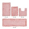 Shaggy Border Collection 4-Piece Bath Rug Set 100% Cotton Tufted Weave Ruffle Border Pattern Bathroom Rug for Machine Washable Bathmat - 2 of 4
