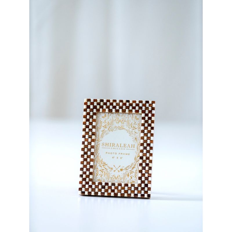 Shiraleah Roma Check 4" X 6" Picture Frame, 2 of 5