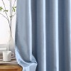 HLC.ME Jefferson Faux Silk Semi Sheer Light Filtering Microfiber Lined Grommet Lightweight Window Curtains, 2 Panels - 4 of 4