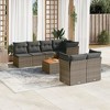 vidaXL Garden Sofa Set Grey, Brown, Dark Grey - 2 of 4