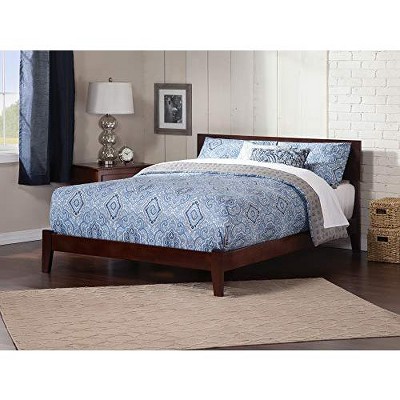 AFI Furnishings Orlando Queen Traditional Bed with Open Footboard and Turbo Charger in Walnut
