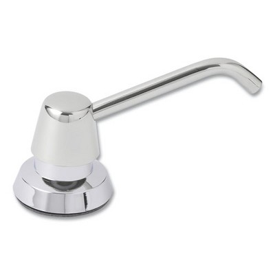 Chrome and Plastic Deck Mount Manual Soap Dispenser, 34 oz