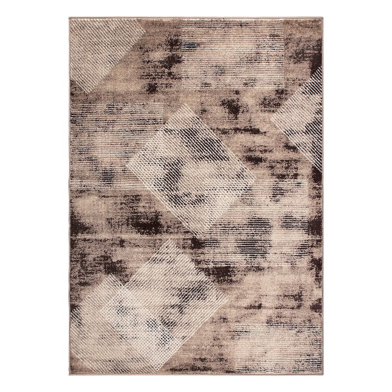 World Rug Gallery Contemporary Distressed Geometric Area Rug, 1 of 11