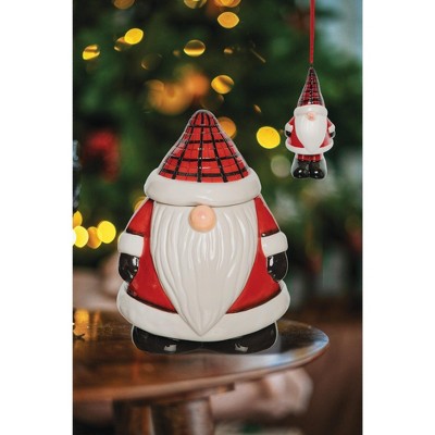 Gallerie II Plaid Gnome Cookie Jar Kitchen Storage Decor — фото 2