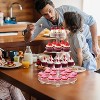 4 Tier Acrylic Cupcake Stand, Premium Cupcake Holder, Acrylic Cupcake Tower Display Cady Bar Party Dcor a Display for Pastry(4.7" Between 2 Layers) - 4 of 4