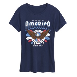 Women's - Instant Message - America Rock Tee Short Sleeve Graphic T-Shirt - 1 of 4