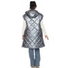 White Mark Plus Size Metallic Diamond Puffer Vest - 3 of 4