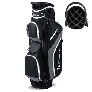 Tangkula 14-Way Golf Cart Bag Golf Club Bag with 14 Ways Organizer Divider Top 9 Zippered Pockets Cooler Bag Umbrella Holder Blue/Grey/Red - 1 of 4