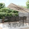 vidaXL Garden Bar Set Black PE rattan Large Garden Bar Set Rectangular - 2 of 4