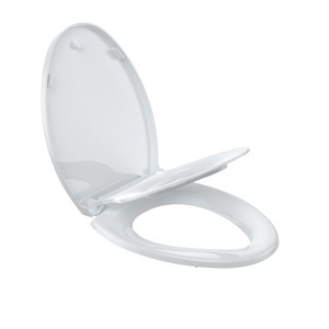 CuisinSmart 17"/19" Toilet Seat, Quick-Attach Hardware with Grip-Tight Bumpers, Quick-Release, Slow-Close Toilet Seat - 1 of 4