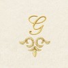 Linum Home Textiles 100% Turkish Cotton MONICA Gold Thread 2PC Embellished Washcloth Set - 3 of 3