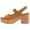 Corkys Womens Miss Behavin Faux Leather Chunky Block Heel, Camel - 3 of 4