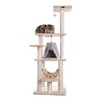 Armarkat 65" Real Wood Cat Tree With Sisal Rope, Hammock, soft-side playhouse A6501 - 2 of 4