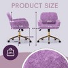 QingMoon Faux Fur Office Chair, Adjustable Desk Chair, Swivel Computer Chair, Modern Makeup Chair with Tilt Backrest for Vanity Room, Home Office - 4 of 4
