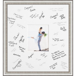 Salon Narrow Signature Mat Picture Frame – Guest Book Alternative for Weddings, Graduations, or Retirement – Autograph Photo Mat for Signature Board - 1 of 4