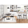 Sapphtopaz Round Dining Table Kitchen Table Industrial Dining Table in Antique Metal and Wood for Dining Room, Small Spaces - 2 of 4