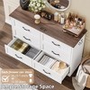 6 Drawers Dresser for Bedroom,Chest of Drawers with Wide Metal Handle,Farmhouse Modern Wooden Dresser,Natural Texture,Storage Organizer - 3 of 4