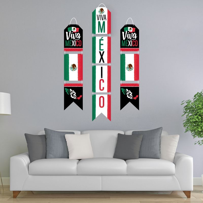 Big Dot of Happiness Viva Mexico - Hanging Vertical Paper Door Banners - Mexican Independence Day Party Wall Decoration Kit - Indoor Door Decor, 2 of 8