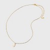 14K Gold Dipped Enamel "J" Initial Pendant Necklace - A New Day™ Gold/White - 2 of 4