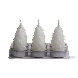tagltd 2.25" Christmas Spruce Tree Design Paraffin Wax Tealight Candles Set of 6 - 1 of 4