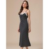 INSPIRE CHIC Women's Polka Dots Summer Sleeveless V Neck Spaghetti Straps A-Line Maxi Dresses - 4 of 4