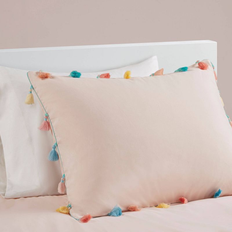 Jamie Tassel Kids' Comforter Set with Heart Shaped Throw Pillow - Mi Zone, 4 of 11