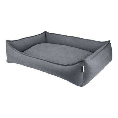 Gray Orthopedic Memory Foam Outdoor Dog Bolster Bed