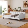 1pc Upholstered Daybed Frame, Linen Fabric Couch Bed with Armrests and Support Legs, No Box Spring Needed - Baofuwish - 2 of 4