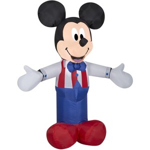 Gemmy Airblown Inflatable Patriotic Mickey Mouse, 3.5 ft Tall, White - 1 of 4