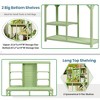 NicBex Potting Bench Table for Outside Wooden Garden Bench Table with 6-Tier Storage Shelves & Side Hook for Outdoor,Green - 4 of 4