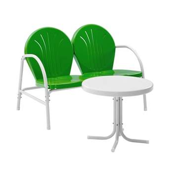 Griffith 2pc Outdoor Conversation Set - Kelly Green - Crosley
