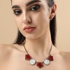 SOHI Women's Berry Red Party Stone Statement Necklace - 4 of 4