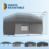 10x20 Heavy Duty Pop Up Canopy with 4 Sidewalls, Portable Roller Bag, Adjustable Height, Weight Bags, Stakes & Guy Ropes Included - 3 of 4