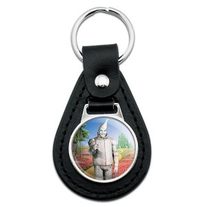 Wizard Of Oz Tin Man Character Black Leather Keychain - 1 of 4