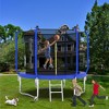 VisioGear Trampoline, Trampoline with Safety Enclosure Net, Trampoline with Basketball Hoop, Blue, 96.06"*96.06"*79.14" - 3 of 4