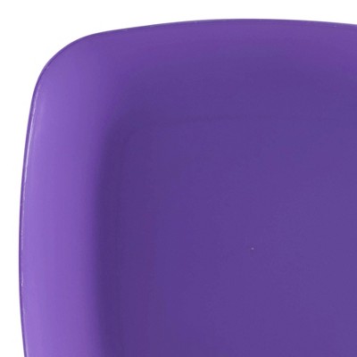 Smarty Had A Party 7.25" Purple Flat Rounded Square Plastic Salad Plates - 120 pcs