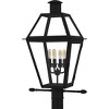 Rue De Royal 4-Light Earth Black Outdoor Post Lantern - 4 of 4