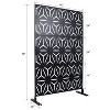 Grungis Matrix Metal Decorative Patio Screens,Freestanding Trellis Privacy Screen with Geometric Pattern for Deck Balcony Patio,76" H×48" W - 2 of 4