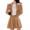 EXLURA Women's Business Casual Blazer Suit Sets and Pleated Mini Skirt 2 Piece Outfits Trendy Long Sleeve Y2K Clothes 2025 - 3 of 4