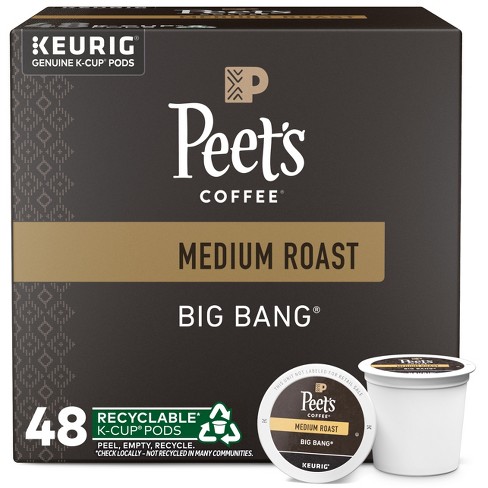 Peet s Big Bang Medium Roast Coffee Keurig K cup Pods 48ct