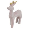 Northlight Iridescent Glitter Ceramic Reindeer Christmas Figure - 6" - Pink - 3 of 4