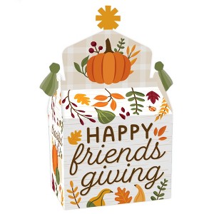 Big Dot of Happiness Fall Friends Thanksgiving - Treat Box Party Favors - Friendsgiving Party Goodie Gable Boxes - Set of 12 - 1 of 4
