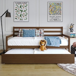 ChaletPosh Twin Size Wooden Daybed with Trundle - 1 of 4