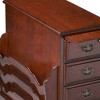 HomeRoots 24" Dark Brown Manufactured Wood Rectangular End Table With Four Drawers - 4 of 4