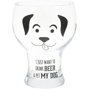 Pavilion Gift Company - My Dog - 15 oz Pilsner Glass - Portable Drinkware - 1 of 4