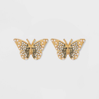 Butterfly hot sale statement earrings